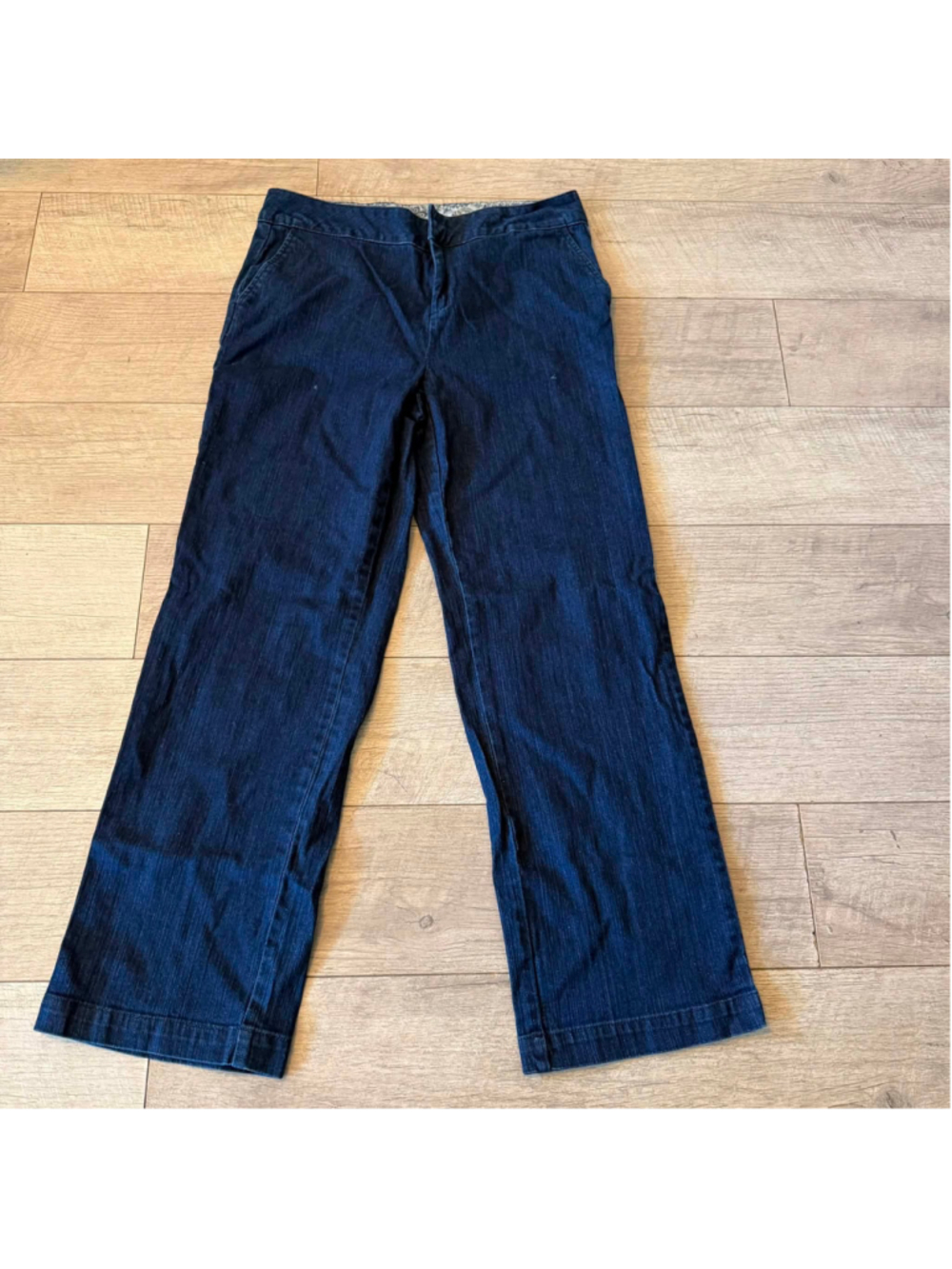 Women's Denim & Co. Wide Leg Jeans Size 12 Dark Blue
